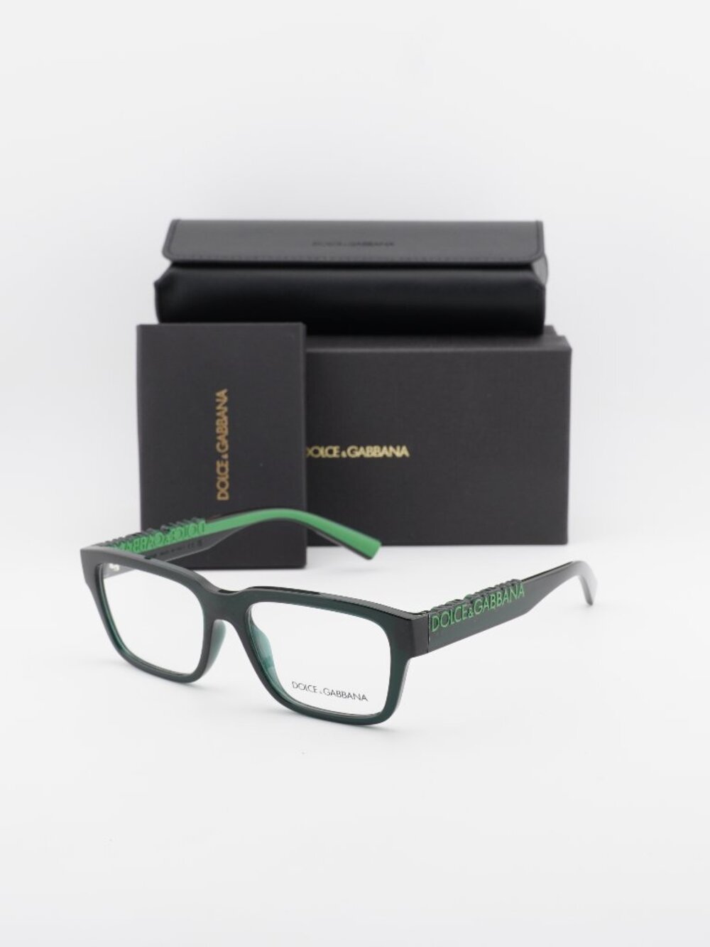 Dolce & Gabbana DG5112 3008 Rectangle Eyeglasses - Green 55mm
